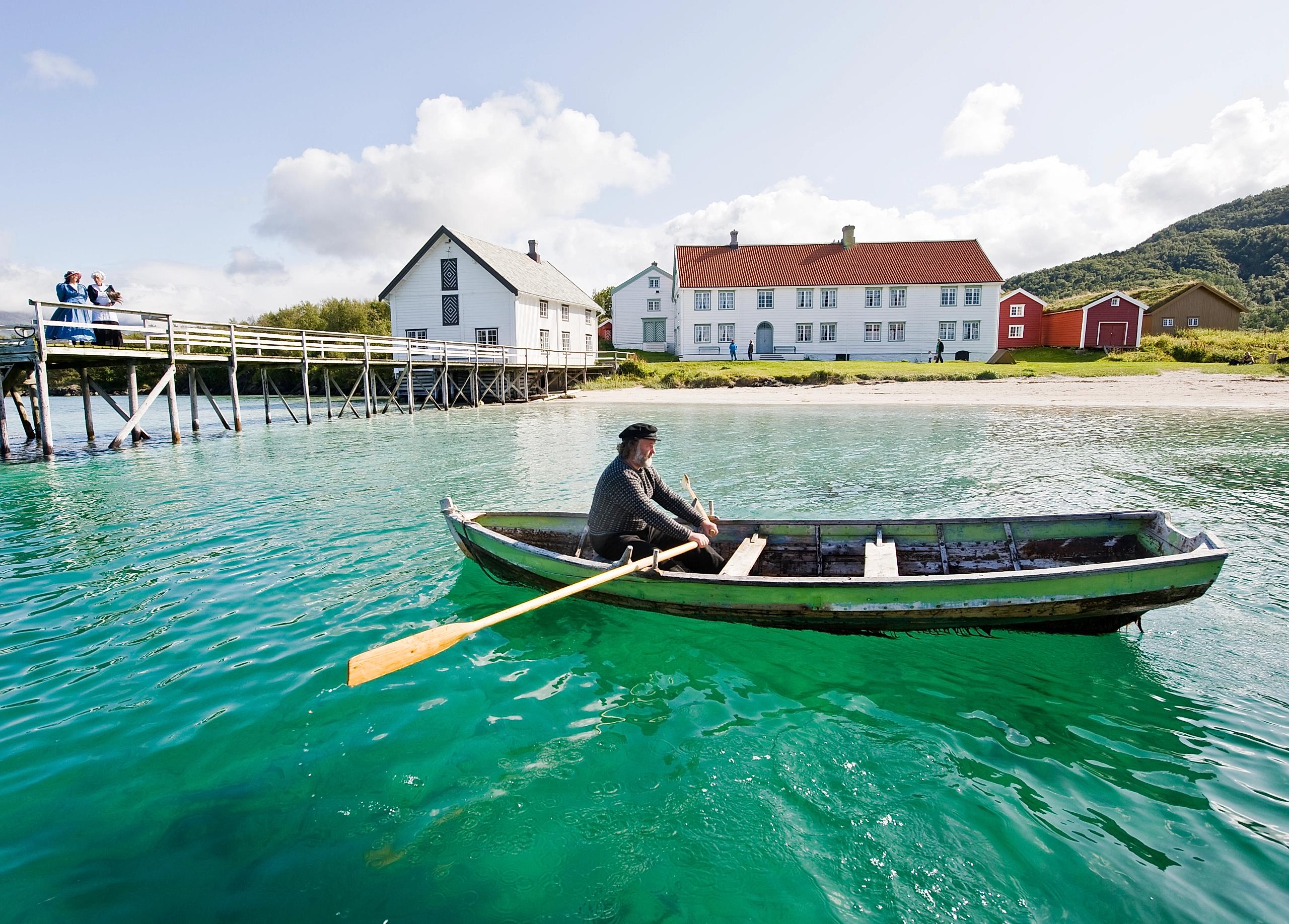 Man rowing near Kjerringøy Bodø, Northern Norway