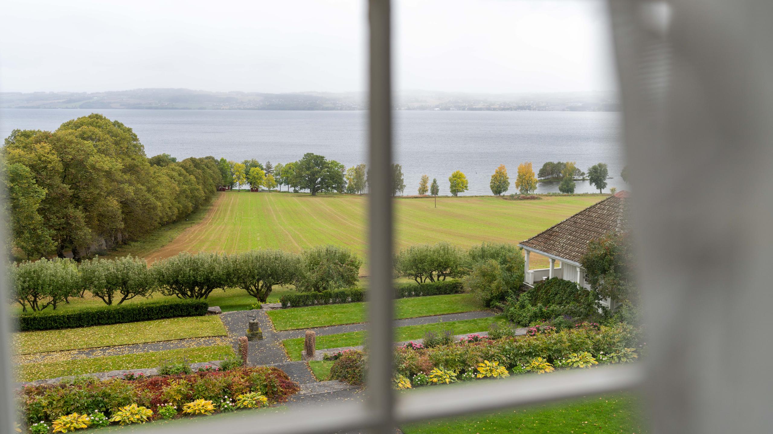 The view from one of the rooms at Hoel Farm, Eastern Norway.