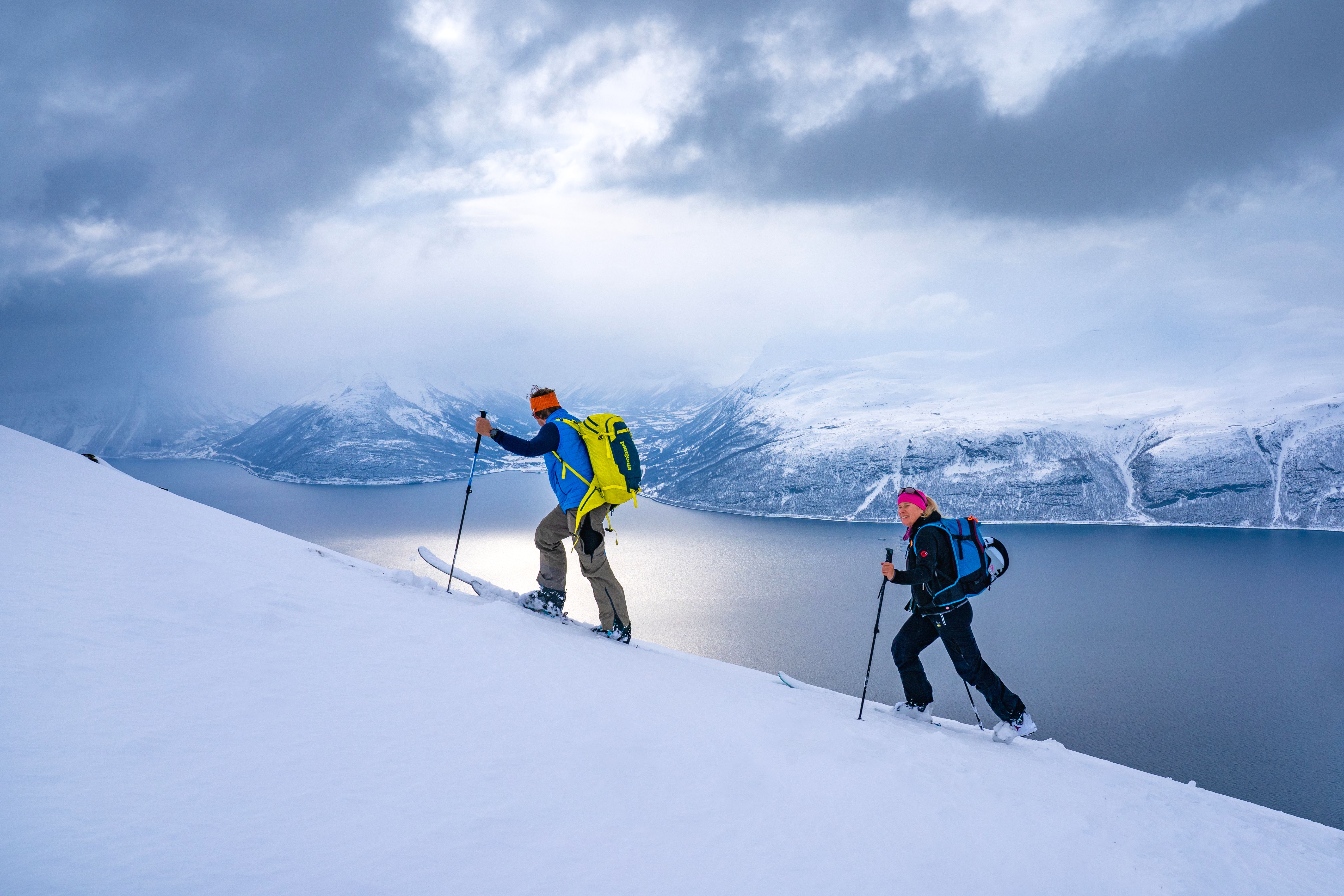 People going ski touring in the Lyngen alps