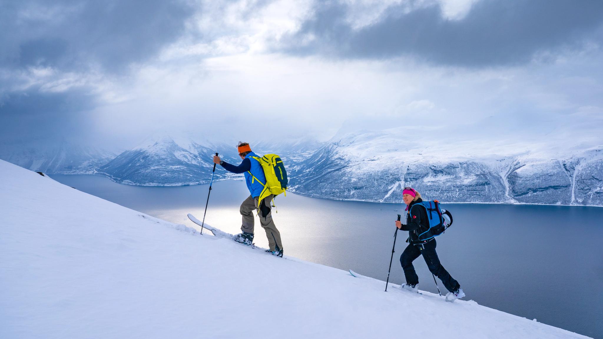 People going ski touring in the Lyngen alps