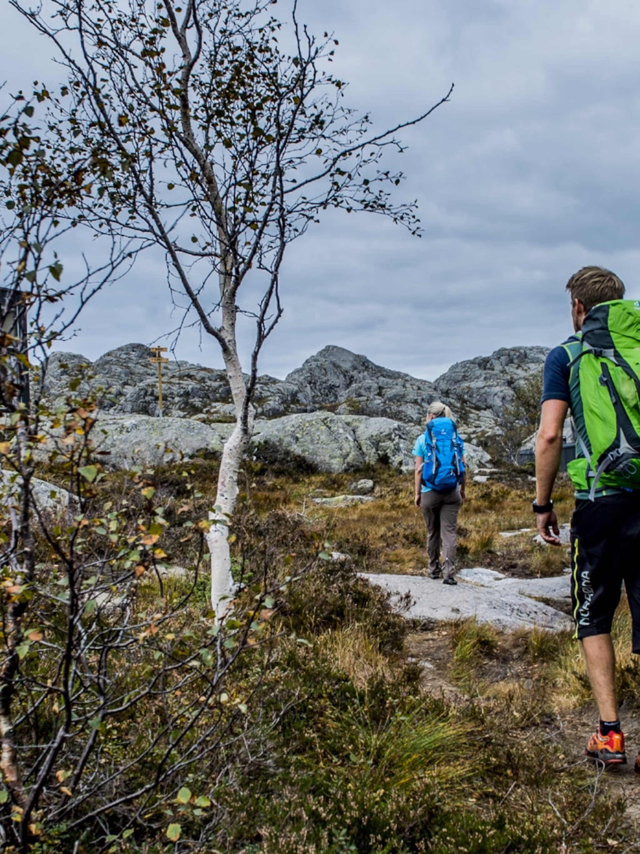 Hiking to the DNT cabin Skåpet in Ryfylke, Fjord Norway