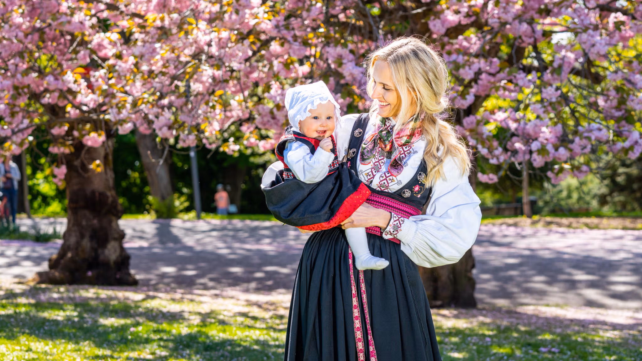 Mother and child in bunad at Norway’s national day