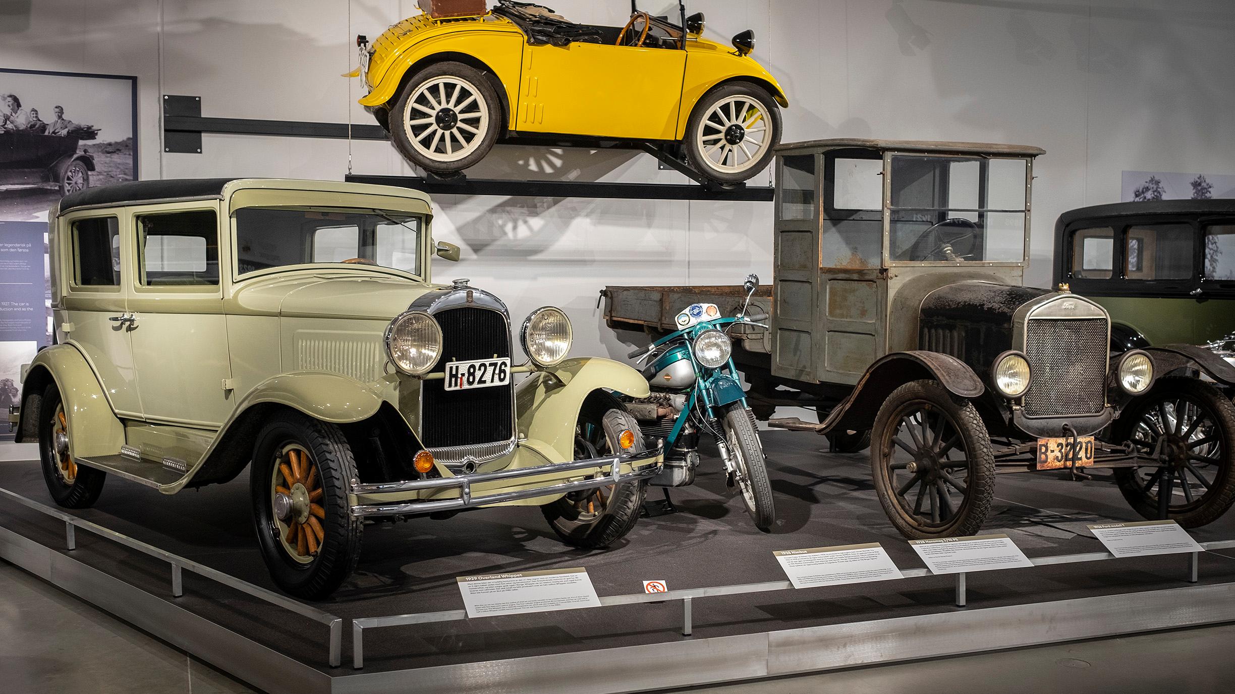 Cars from the 20's and 30's at the Norwegian road museum