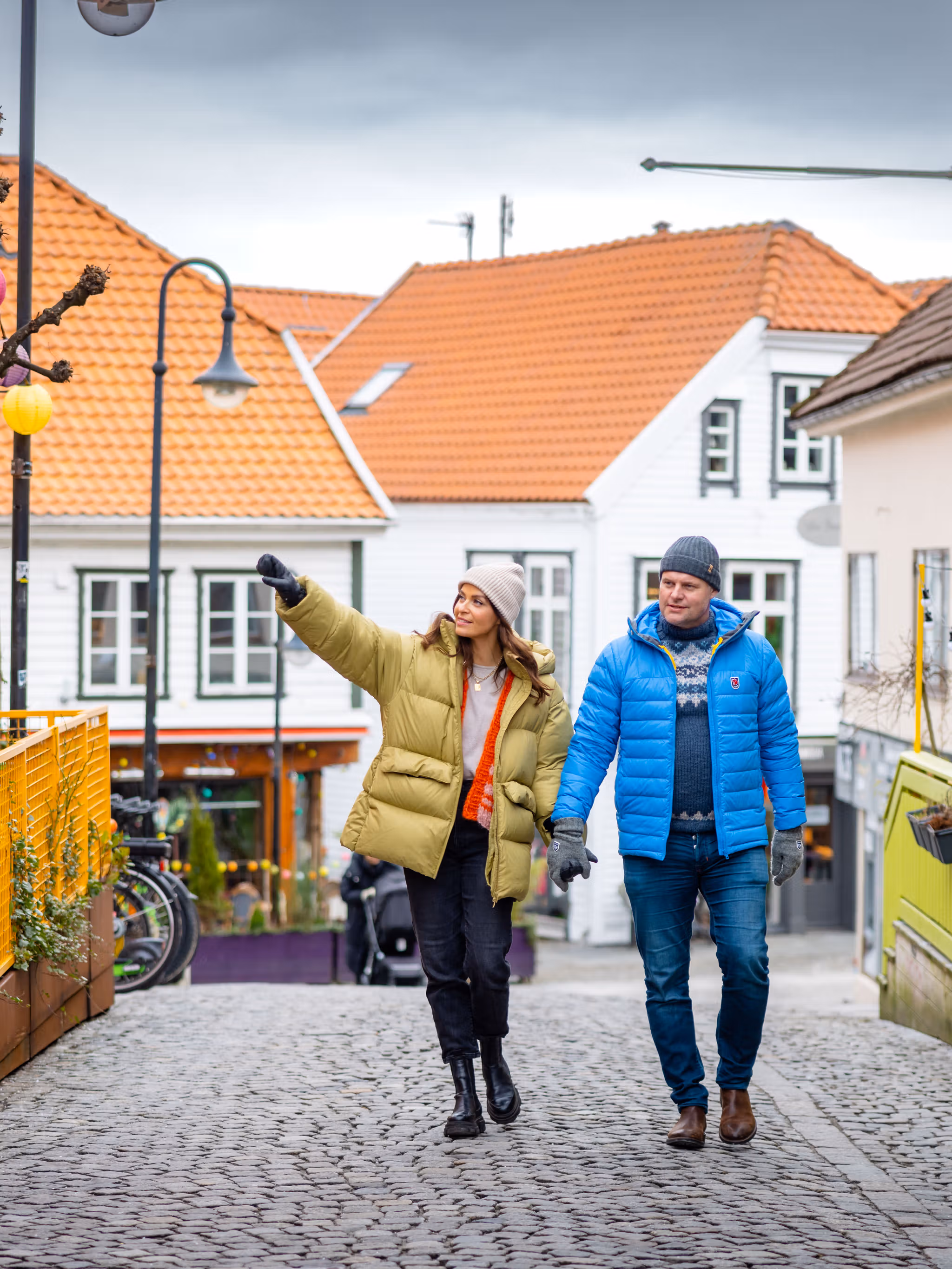 Walking in Fargegata in Stavanger