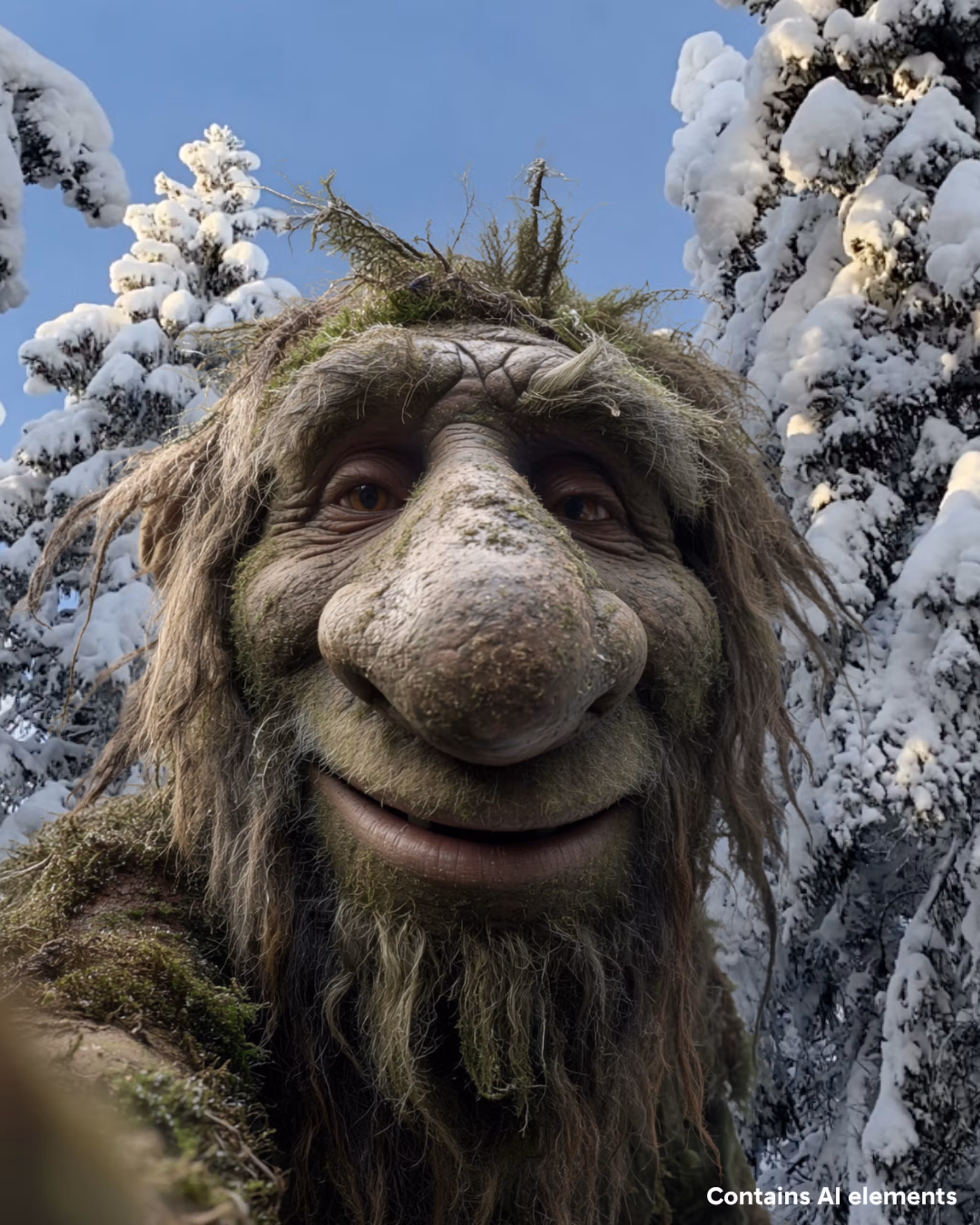 Twigs' selfie in winter wonderland
