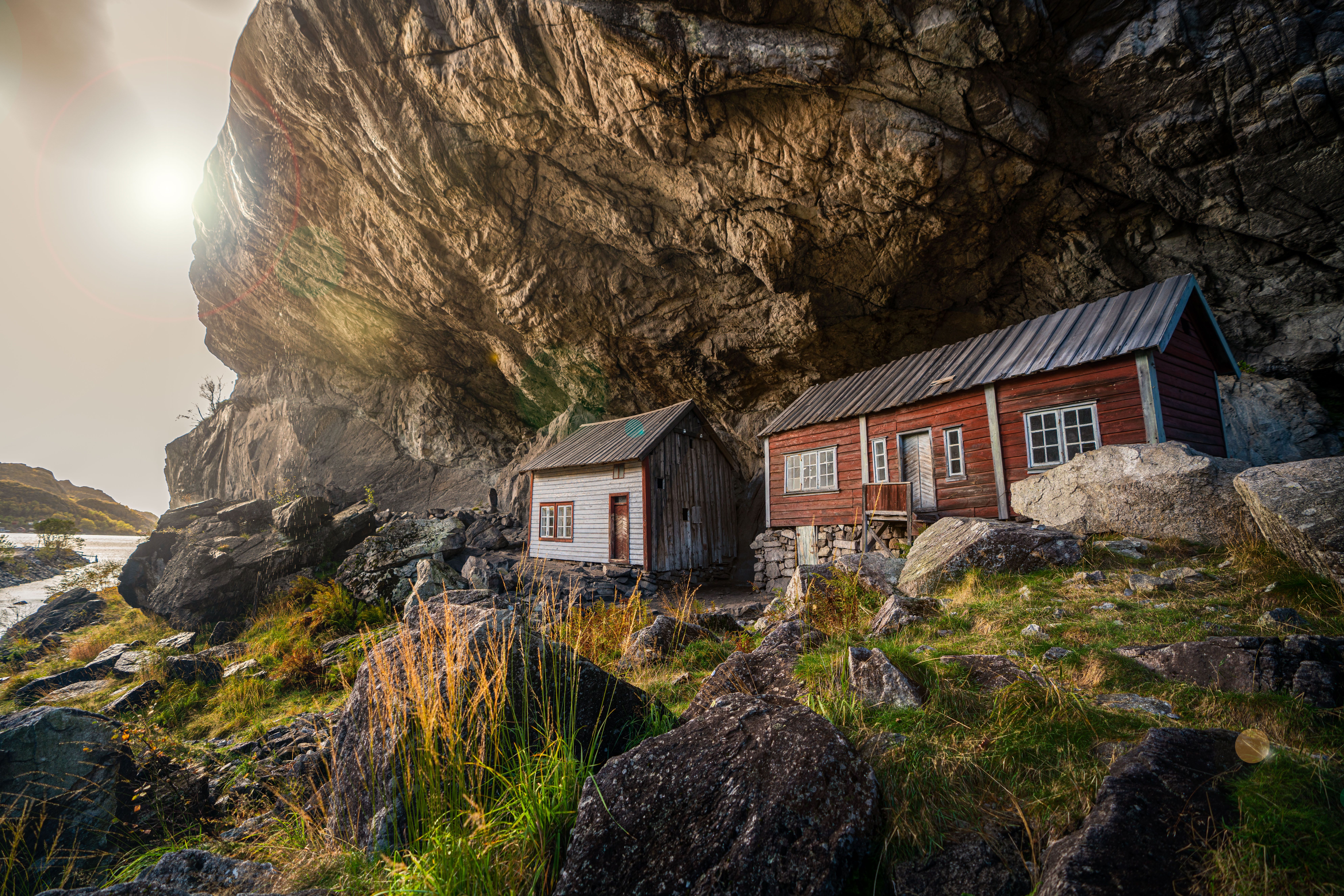 Two small tre houses at Helleren in Jøssingfjorden