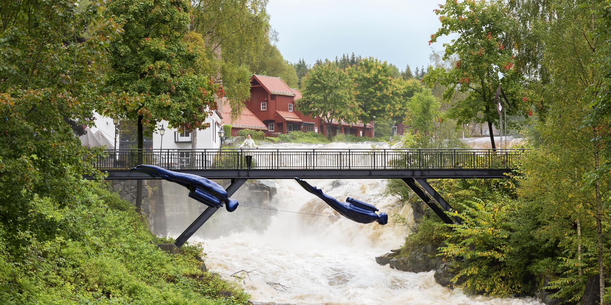 Idyllisk ved fossen på Bærums Verk