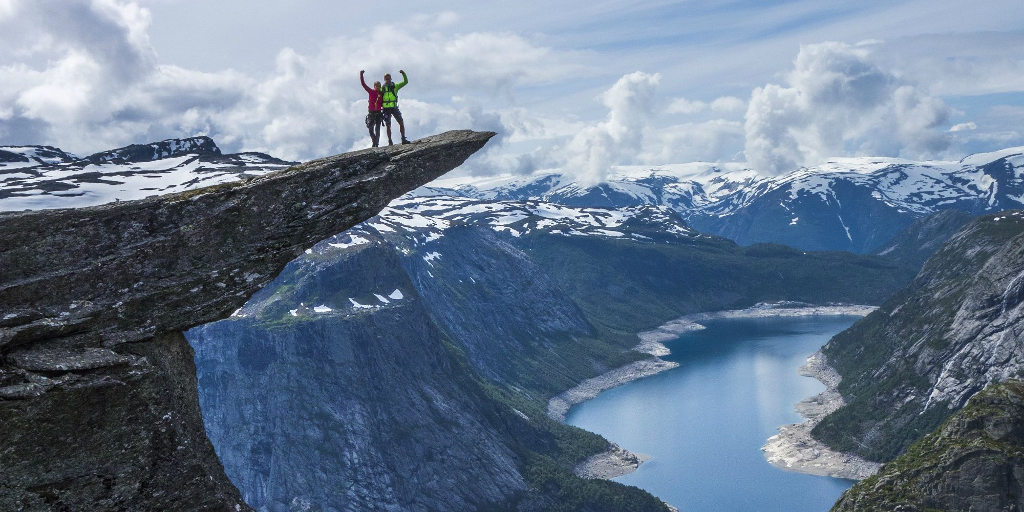 Go on a guided hike to Trolltunga in the Hardangerfjord region, Fjord Norway