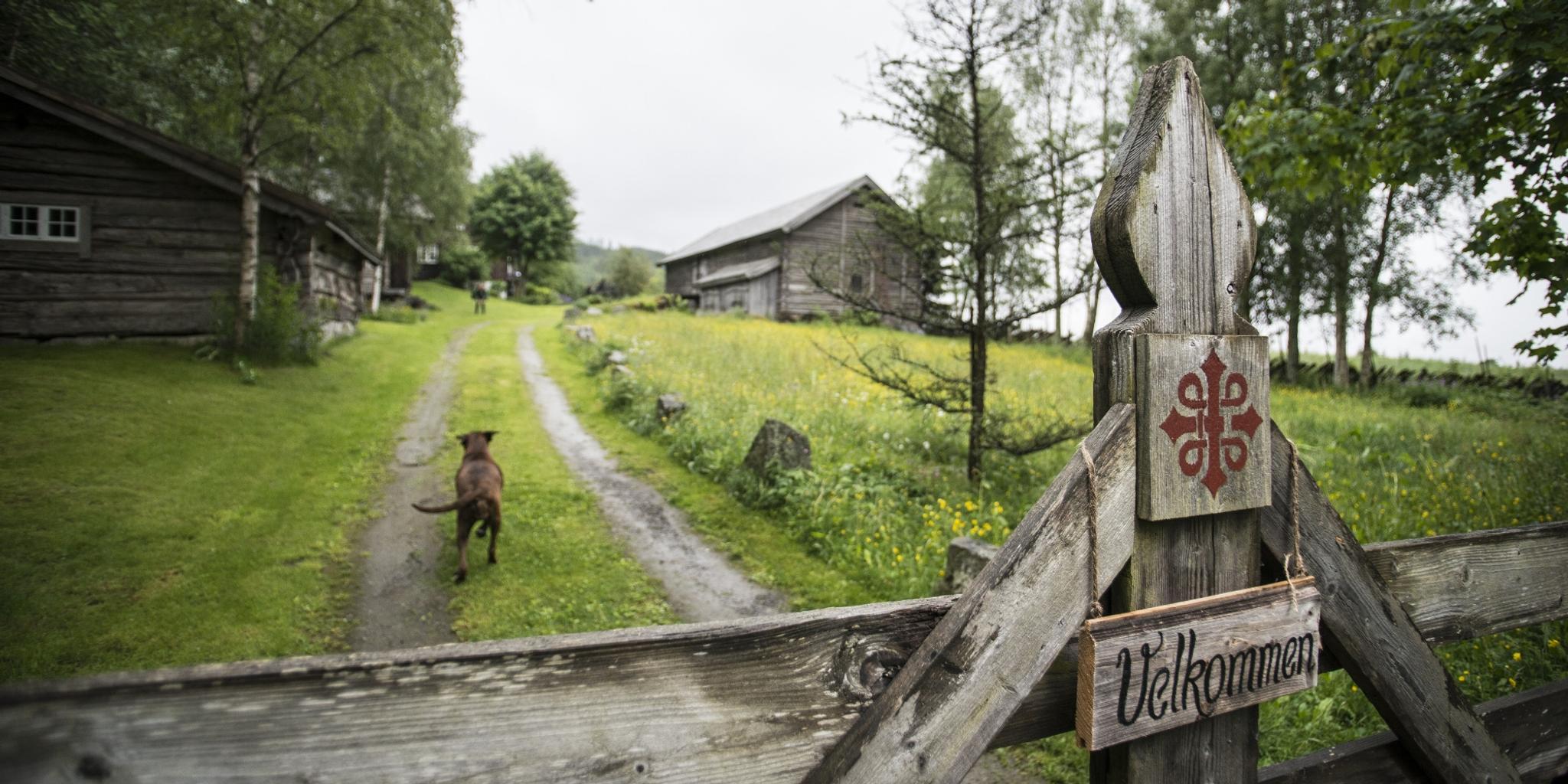 Borkerud gård ved pilegrimsleden i Gudbrandsdalen på Østlandet