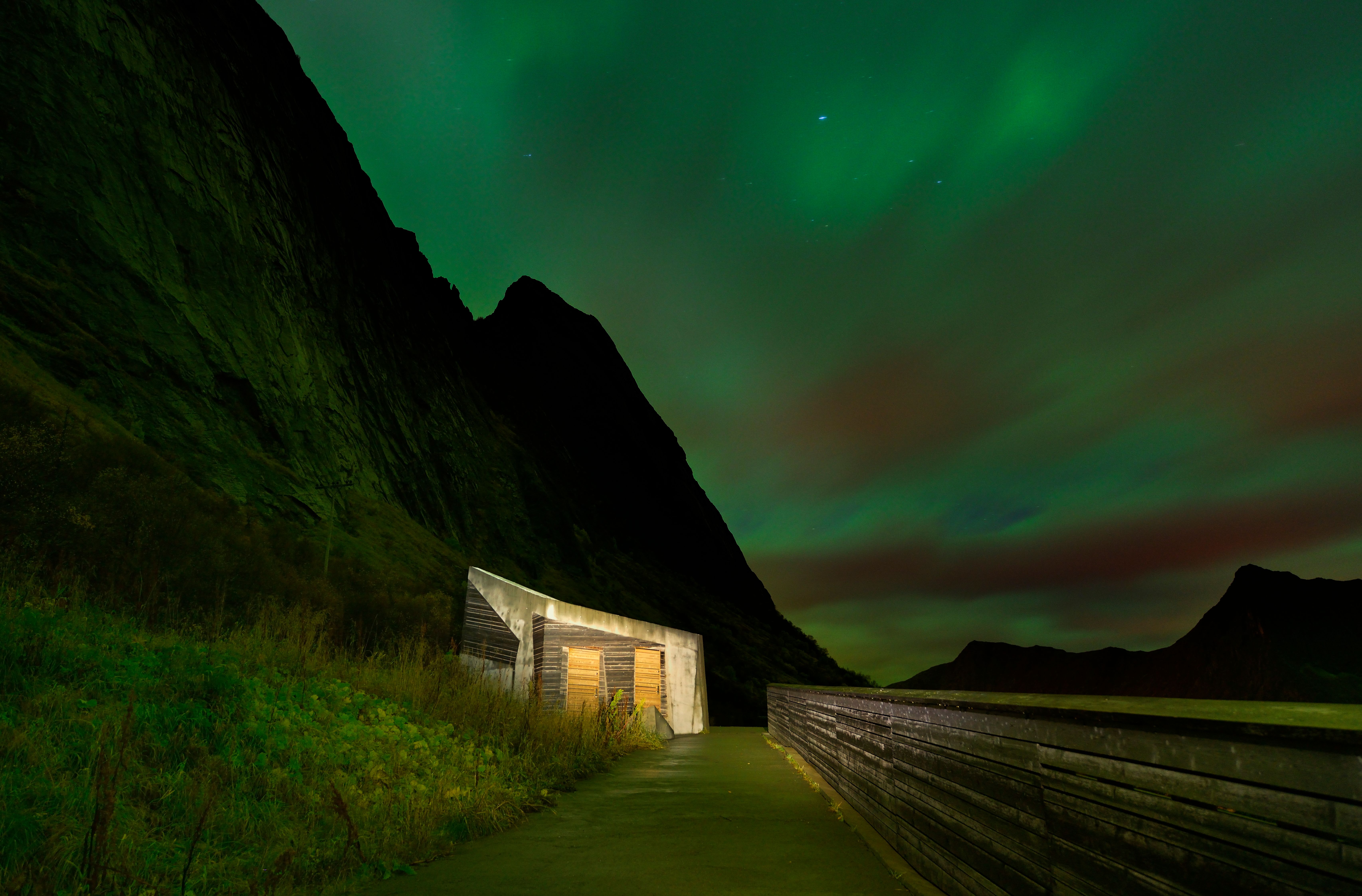 Tungeneset rasteplass ved Nasjonal turistveg Senja i Nord-Norge