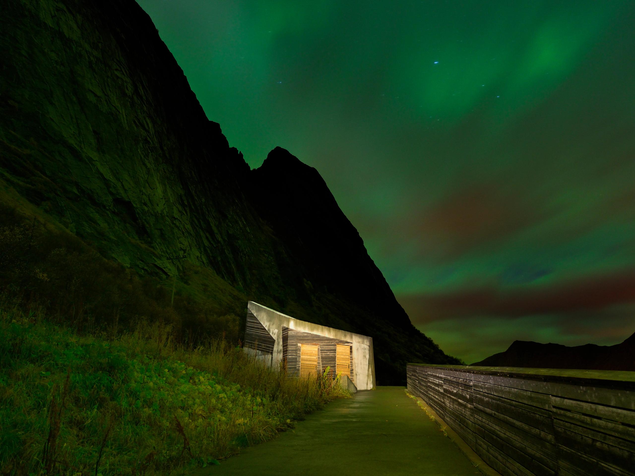 Restroom at Tungeneset, Norwegian Scenic Route Senja in Northern Norway
