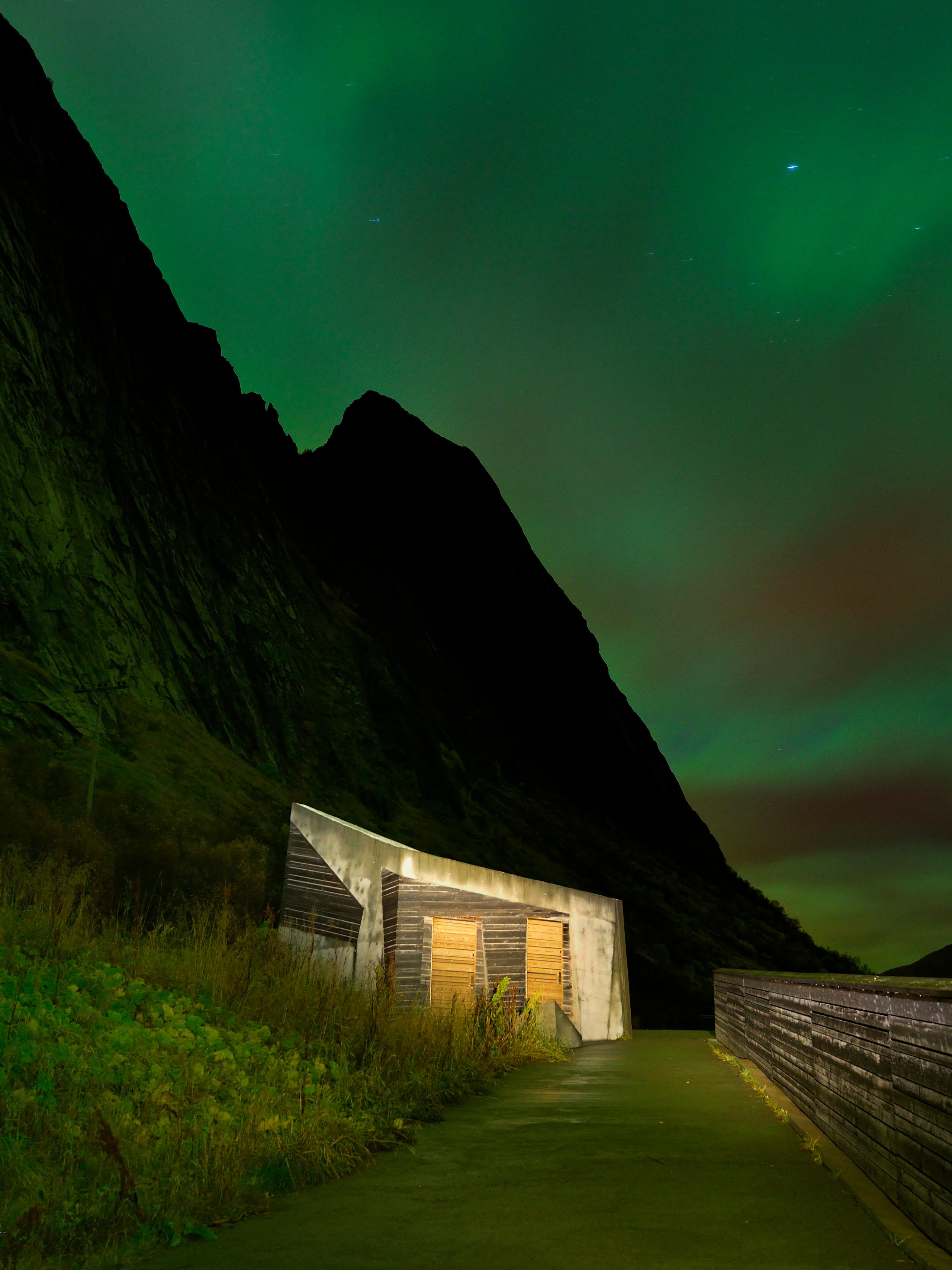 Restroom at Tungeneset, Norwegian Scenic Route Senja in Northern Norway