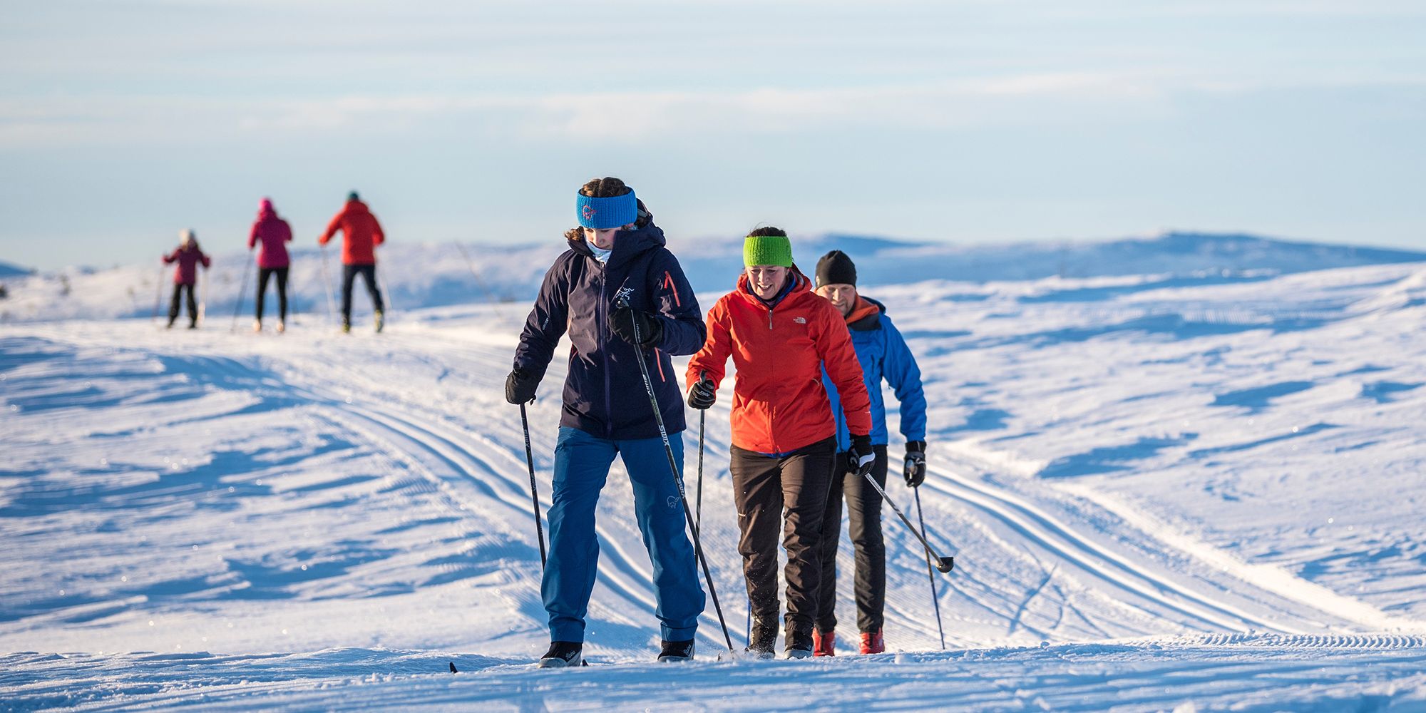 Langläufer in Valdres, Ostnorwegen