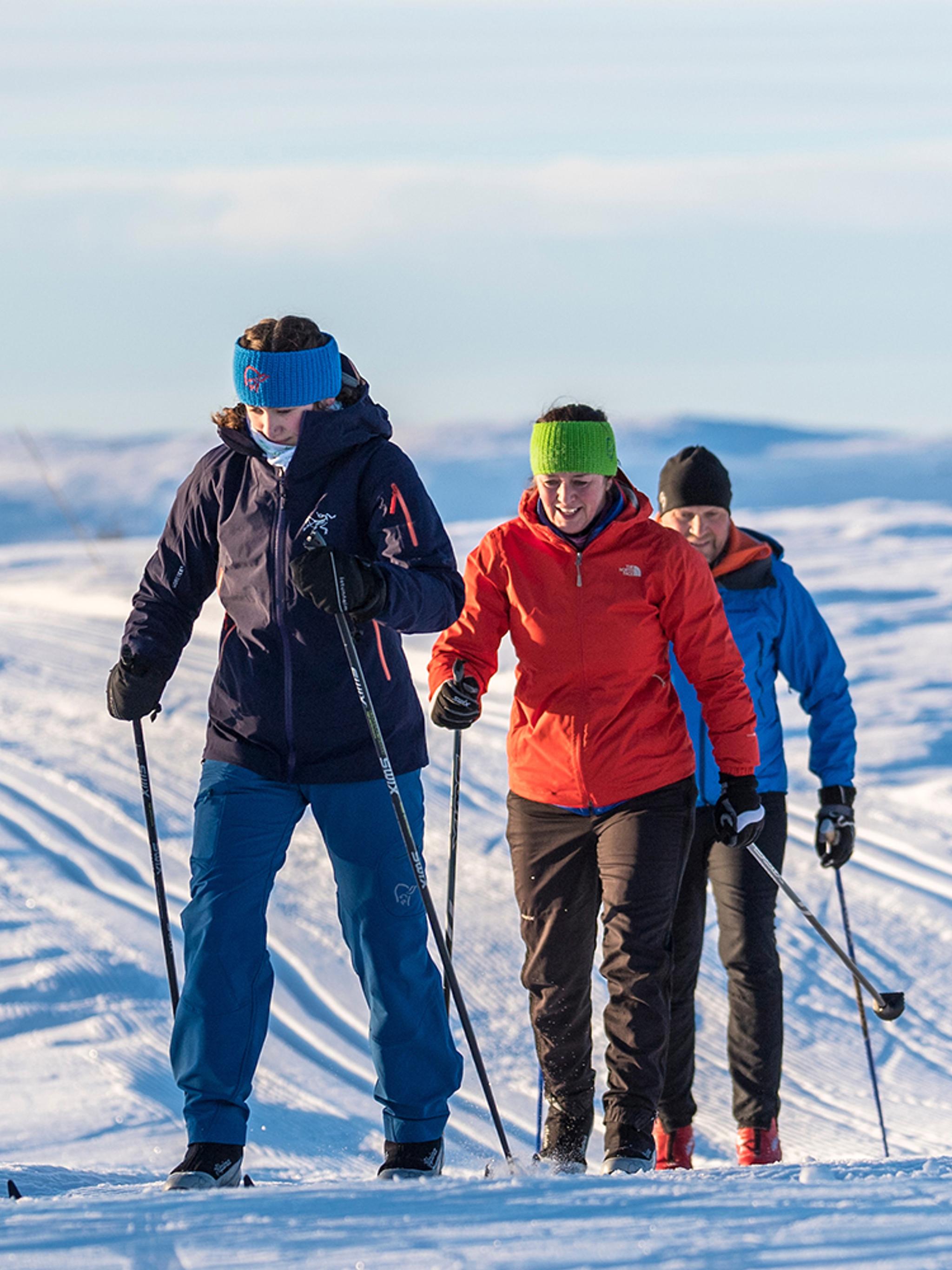 Langläufer in Valdres, Ostnorwegen