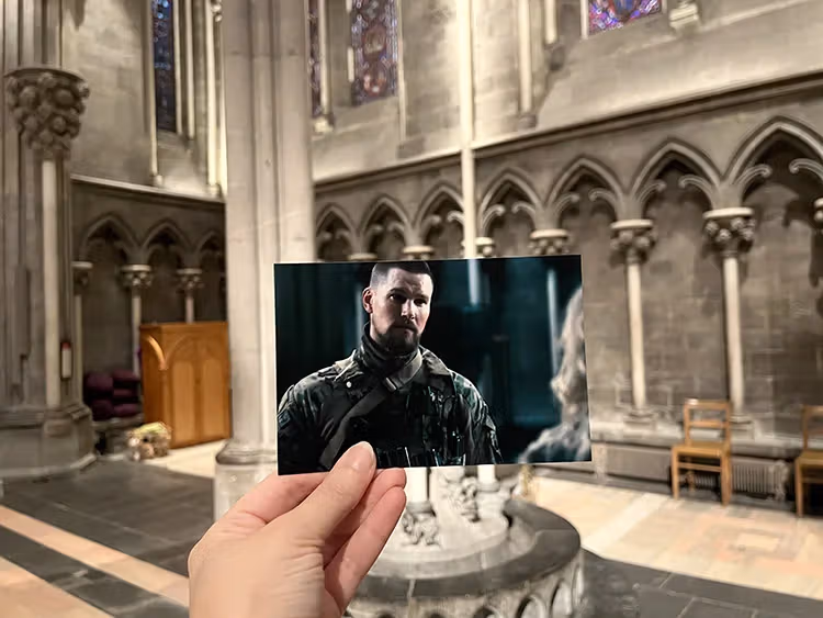 Troll 2 film scene in Nidarosdomen Cathedral, Trondheim