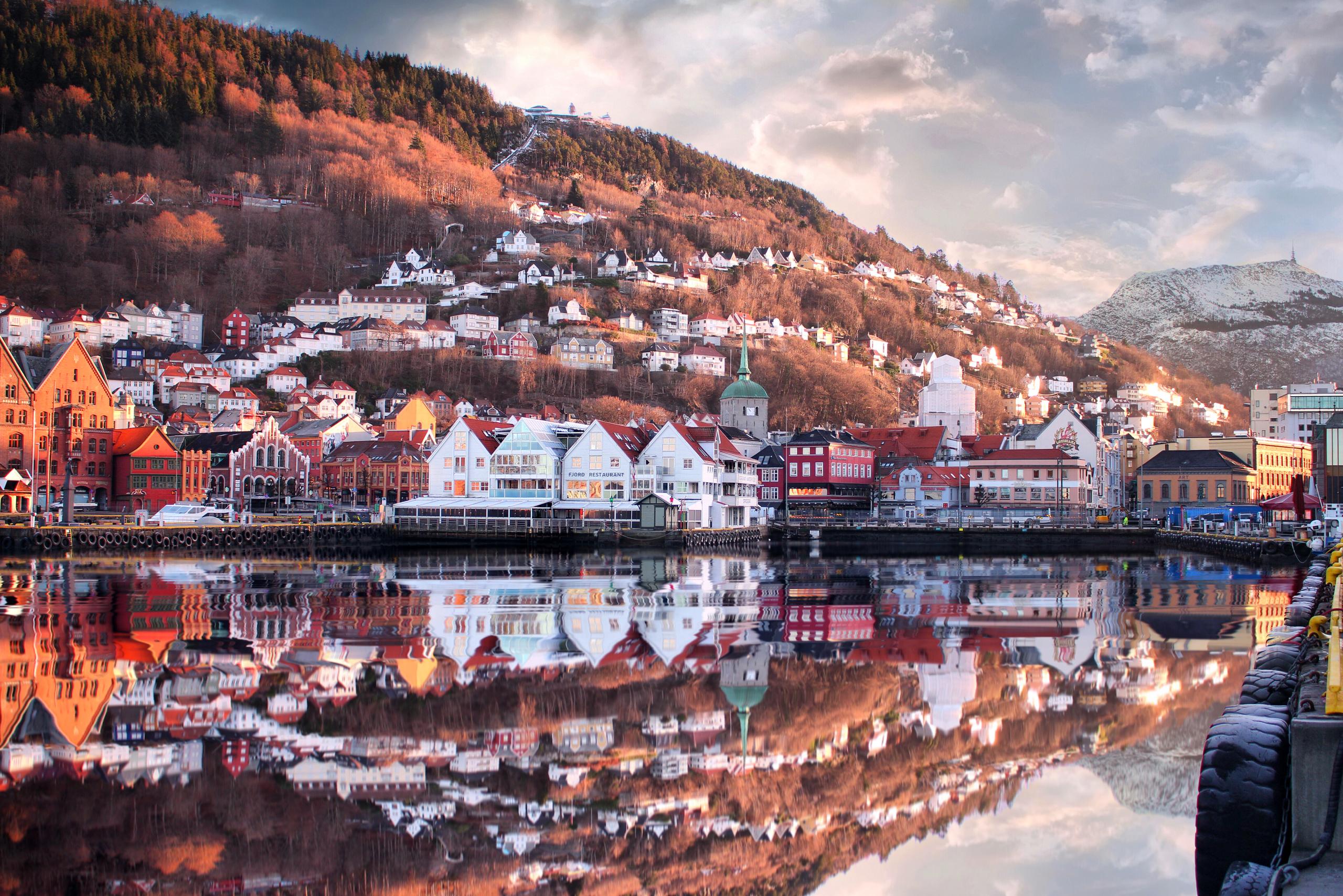 Bryggen i Bergen ligger på Unesco's verdensarvliste
