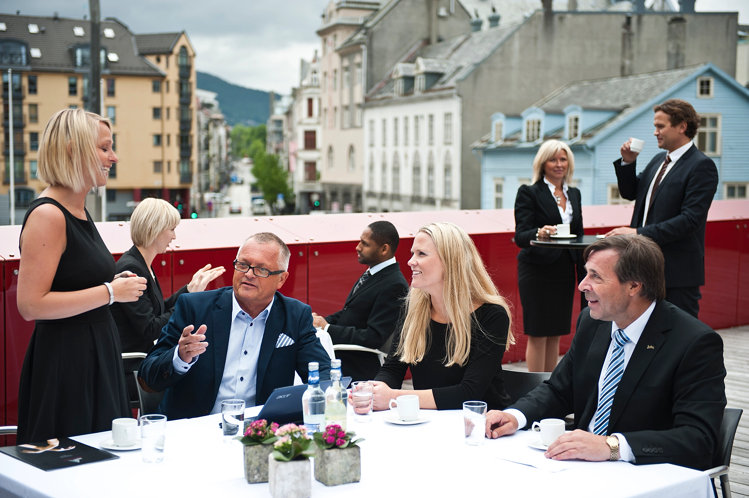 Meeting on the roof