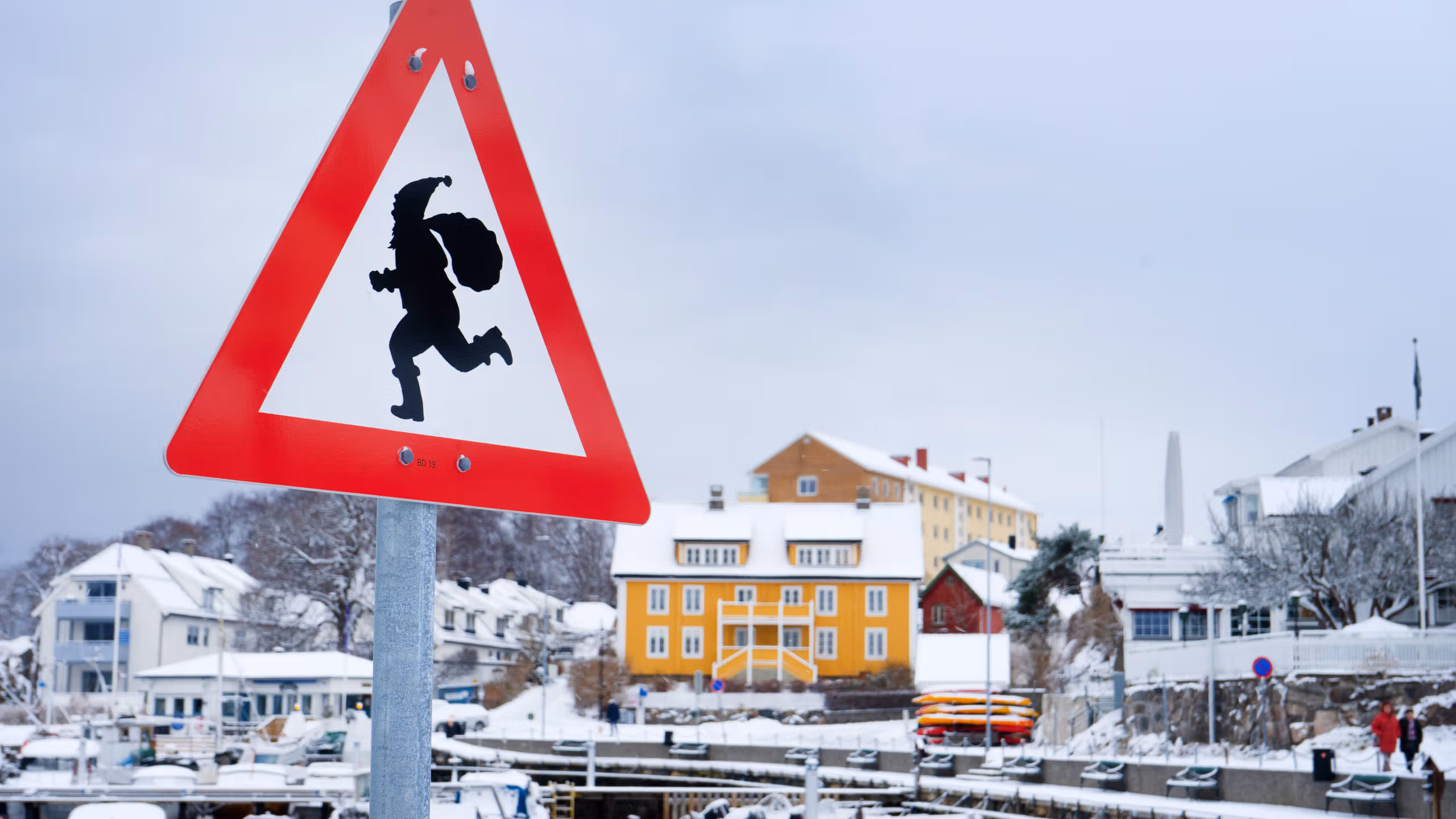 Drøbak- Santa Claus traffic sign
