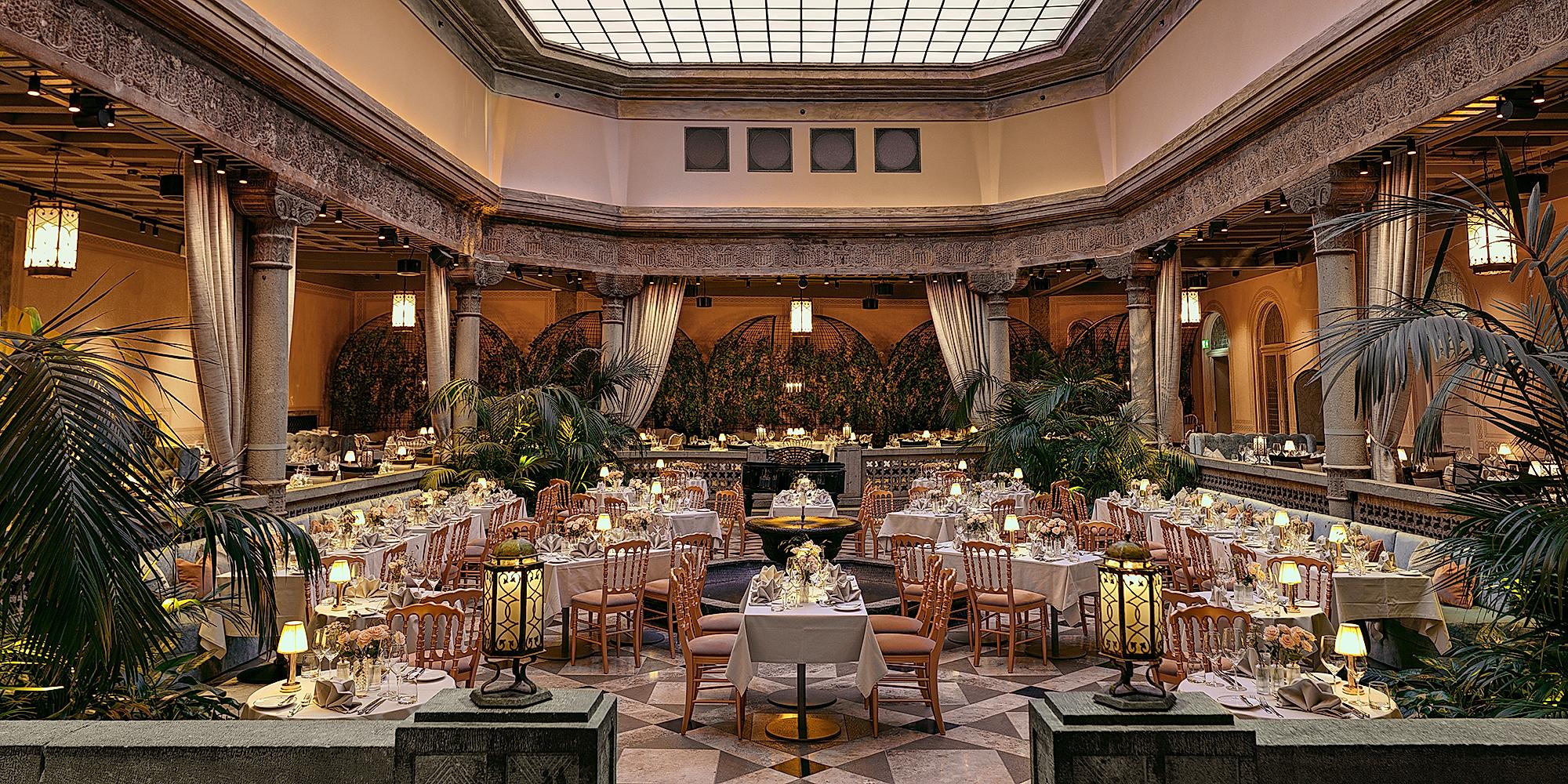 The iconic Palmehaven hall at exclusive Britannia Hotel in Trondheim, Norway