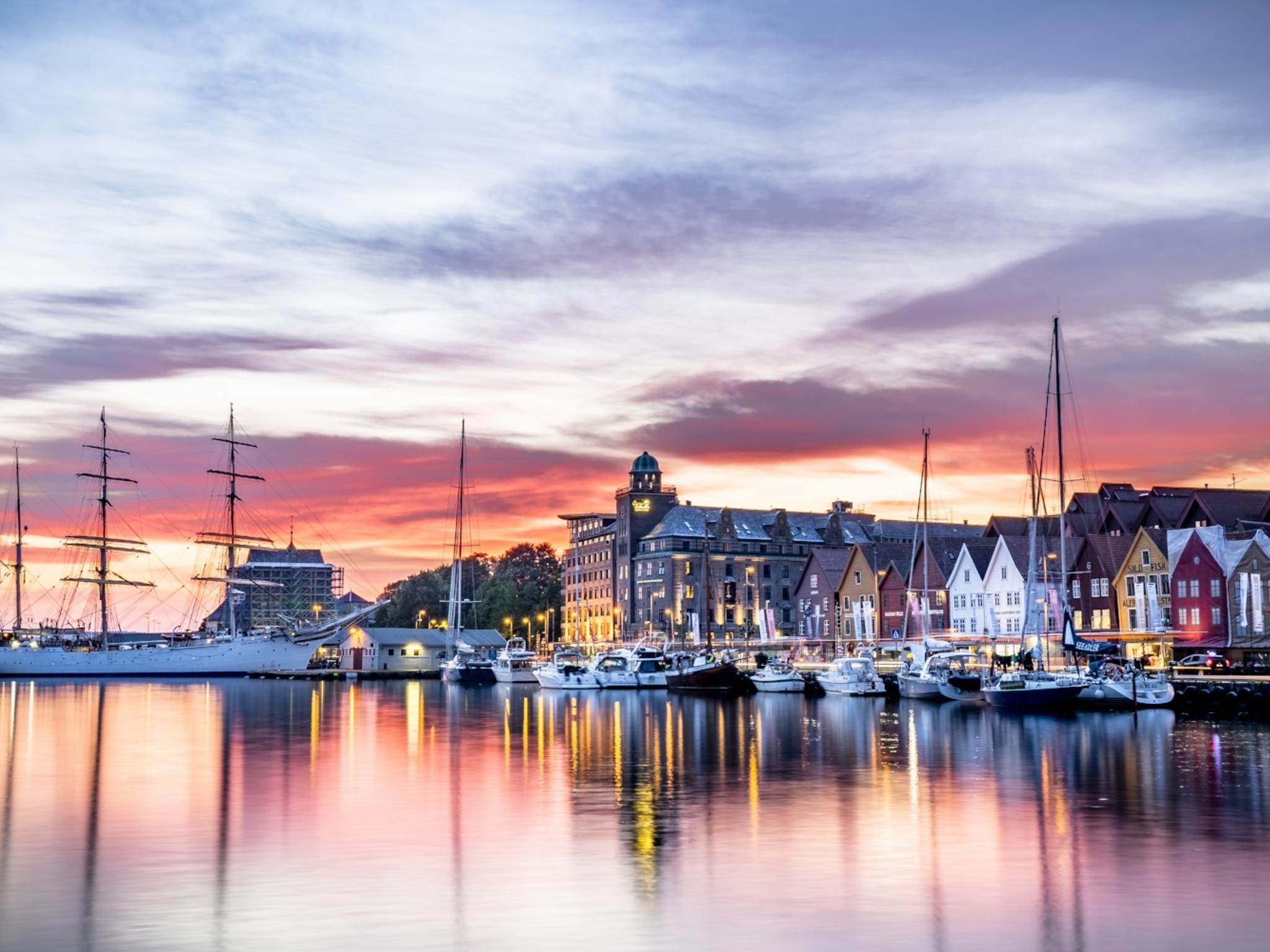 Bryggen, Patrimonio dell’Umanità dell’UNESCO a Bergen, Norvegia dei fiordi