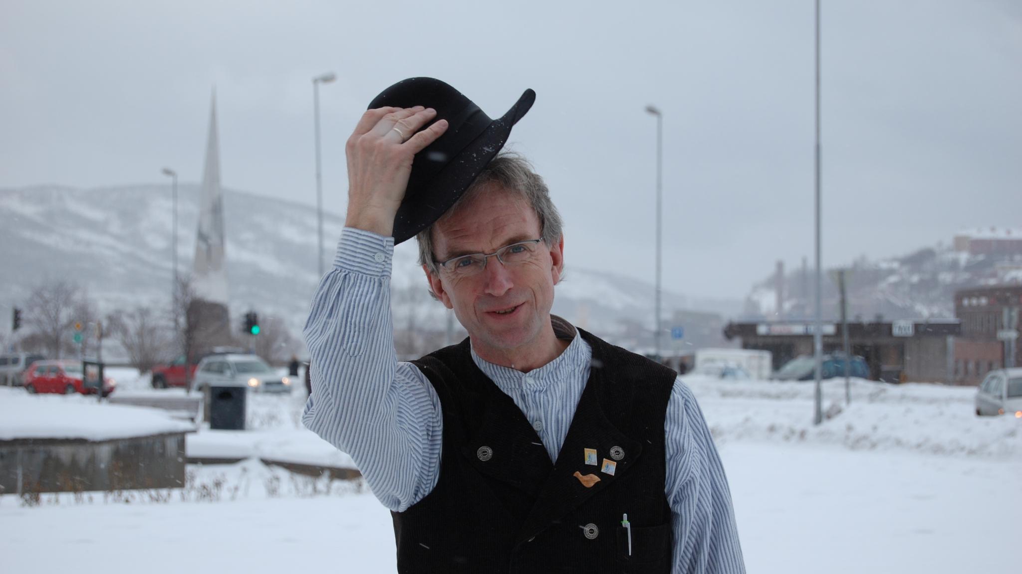 Steingrim Sneve, en lokal historieforteller fra Narvik i Nord-Norge