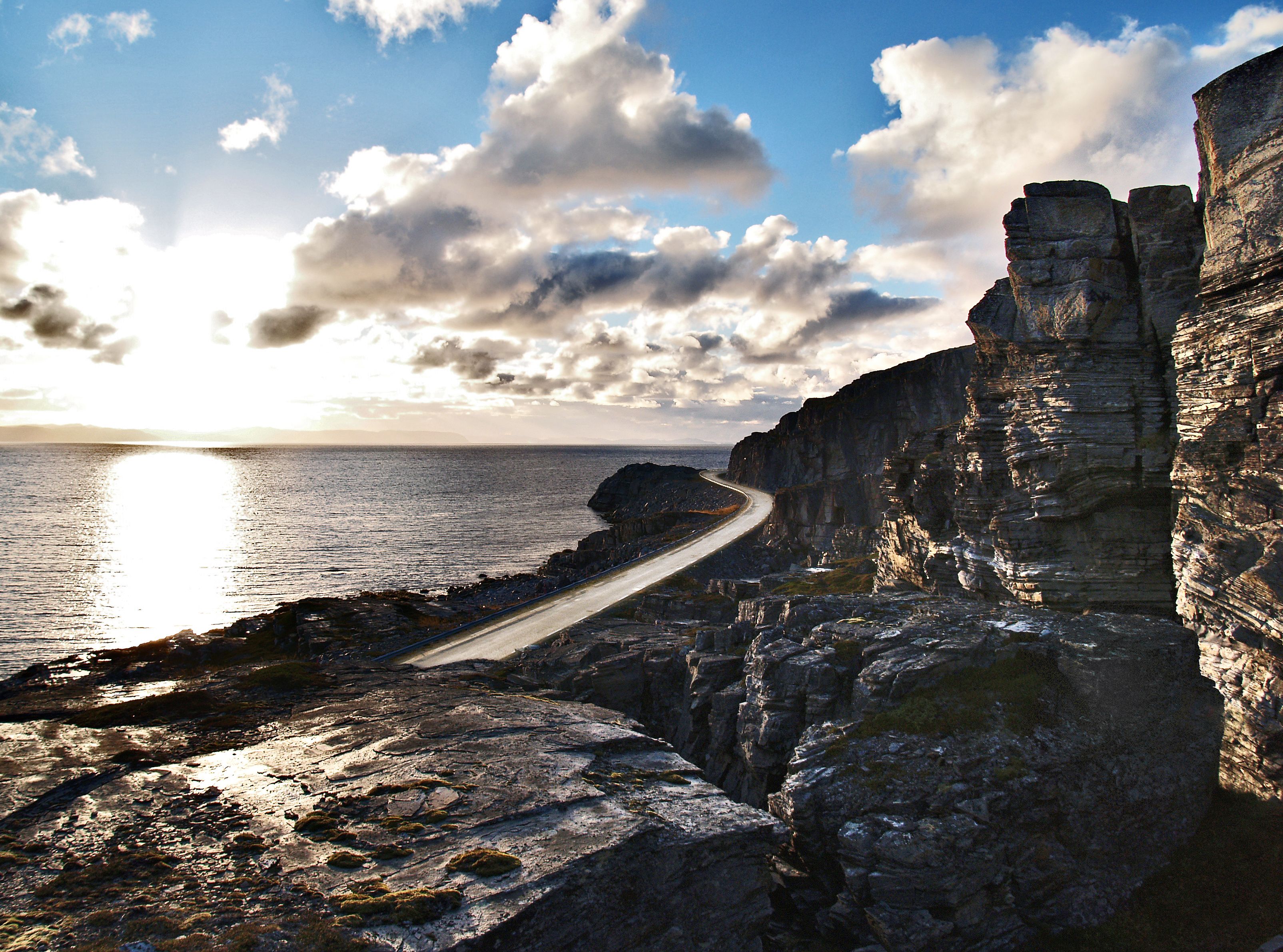 Landscape of the Norwegian Scenic Route Havøysund 