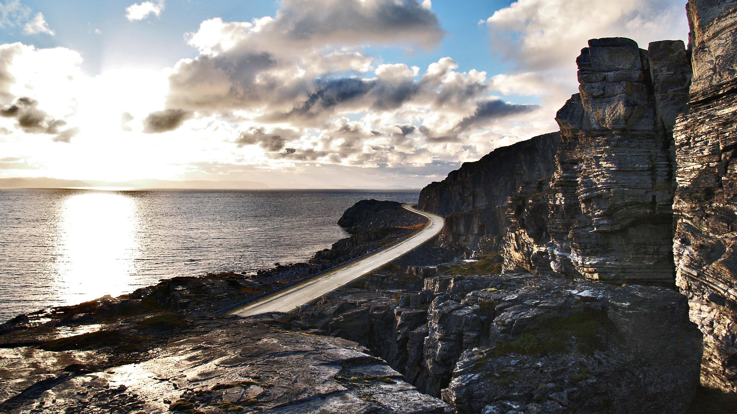 Landscape of the Norwegian Scenic Route Havøysund
