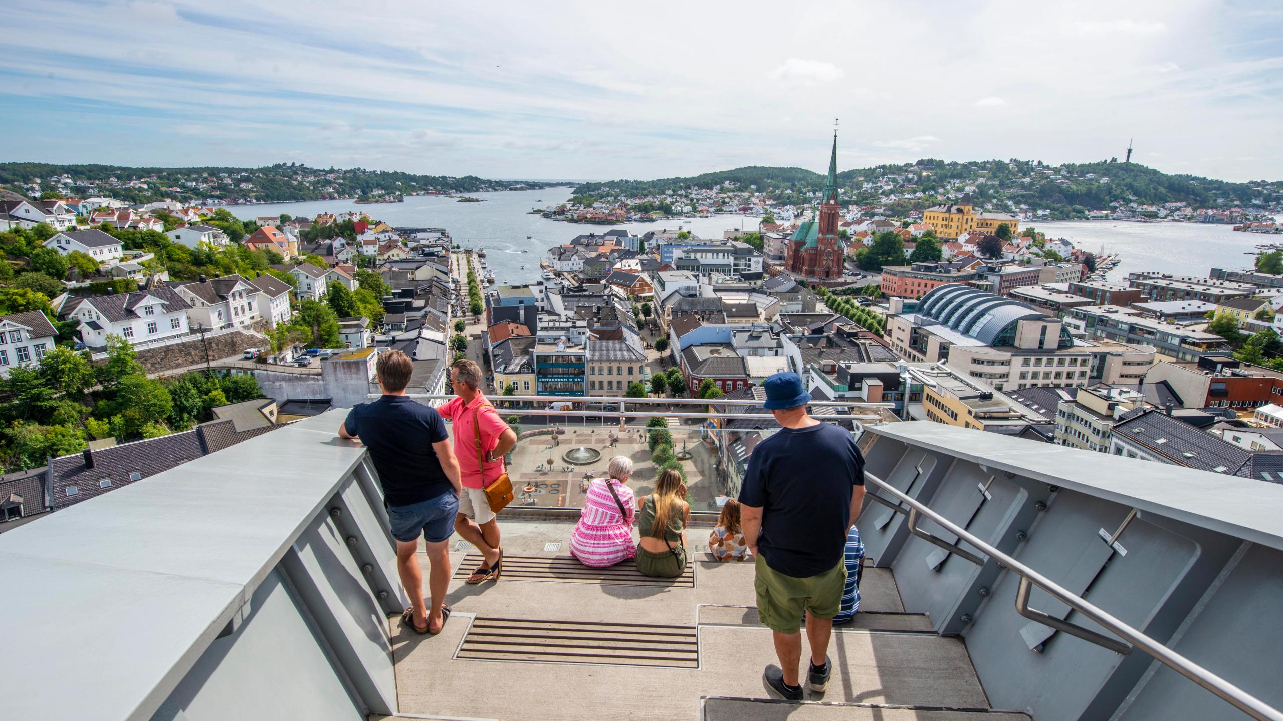 Utsikt over Arendal fra Glassheisen